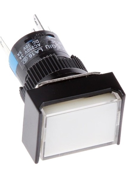 2xdc 24V Push Düğmesi Anlık Kendinden Sıfırlama Dikdörtgen Anahtarı LED Açık Beyaz 2 Adet (Yurt Dışından)