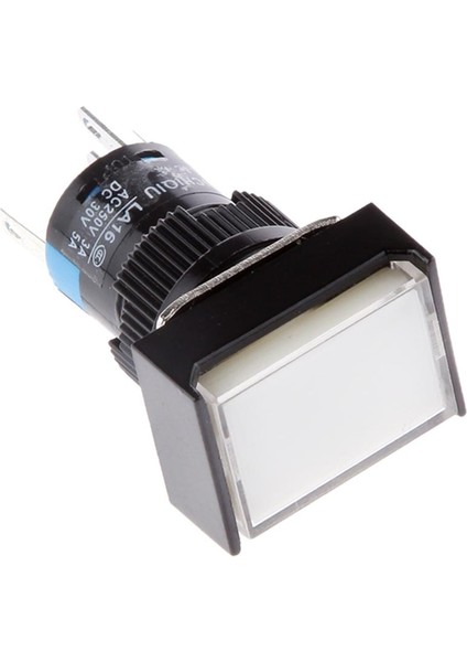 2xdc 24V Push Düğmesi Anlık Kendinden Sıfırlama Dikdörtgen Anahtarı LED Açık Beyaz 2 Adet (Yurt Dışından)