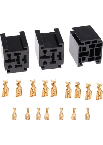 3pcs 80A 5 Pin Rölesi Terminalli Terminal Tutucu Soketi Araba Alarm Işık Kontrolü (Yurt Dışından)