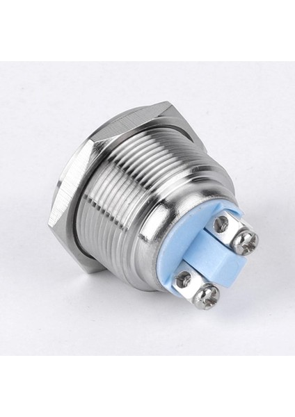 22MM 12V Su Geçirmez LED Metal Göstergesi Mavi Işık Sinyal Lambası Içbükey Başlık (Yurt Dışından)