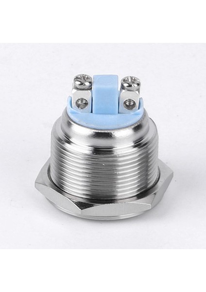 22MM 12V Su Geçirmez LED Metal Göstergesi Mavi Işık Sinyal Lambası Içbükey Başlık (Yurt Dışından)
