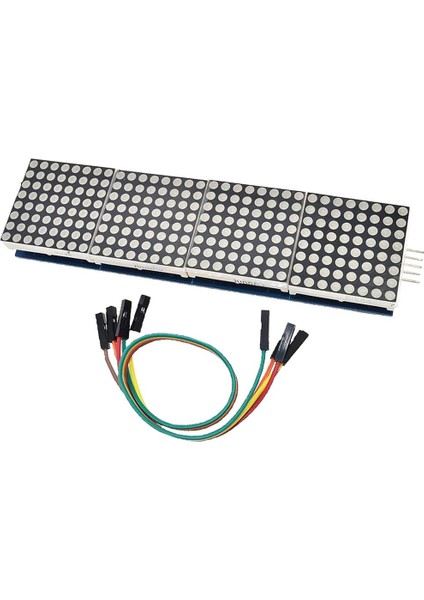 5 Set Dörtlü 1'de 1 LED 8x8 Dot Matrix Ekran Modülü Mcu Kontrol Kablo Kiti Elektrik (Yurt Dışından)
