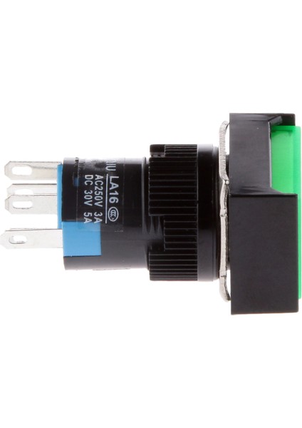 4x Dc 12V LED Işık Spdt Anlık Kare Pushbutton Anahtarları 16MM Yeşil (Yurt Dışından)