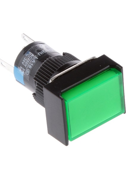 4x Dc 12V LED Işık Spdt Anlık Kare Pushbutton Anahtarları 16MM Yeşil (Yurt Dışından)