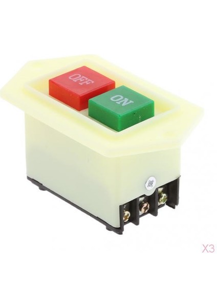 3 Pcs 380V Açık/kapalı Pusht Düğmesi Anahtarı Matkap Anahtarı Et Anahtarı (Yurt Dışından)