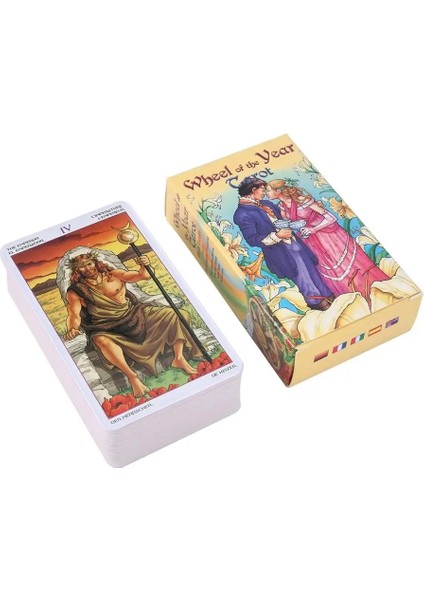 Yıl Çarkı Tarot Stili 78 Kart Seti Çark Kart Oyunu Kader Yılı Oku Tarot Kartı Destesi Aile Partisi Masa Oyunu (Yurt Dışından)
