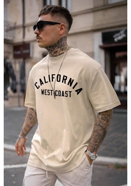 Only Trendwear Unisex West Coast Baskılı Oversize Tshirt