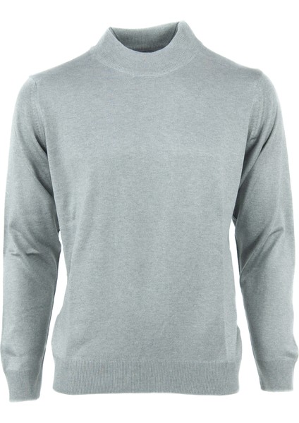 Erkek Mevsimlik Yünlü Örme Klasik Yarım Balıkçı Yaka Kazak Sık Örme Rahat Kesim Tam Kalıp