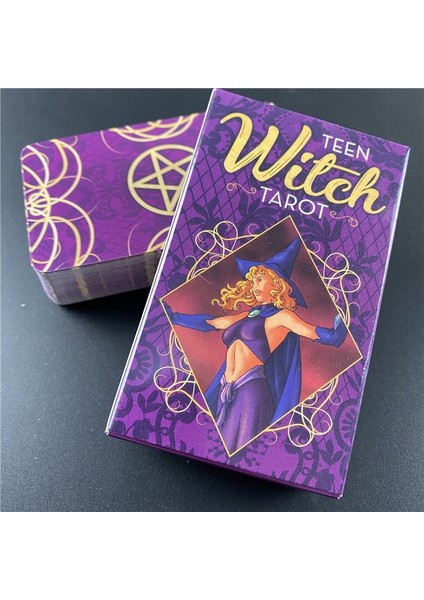44 Adet TS08 Tarzı Yeni Genç Cadı Tarot Güverte Kartları ve Pdf Rehberlik Kehanet Eğlence Partileri Masa Oyunu Desteği (Yurt Dışından)