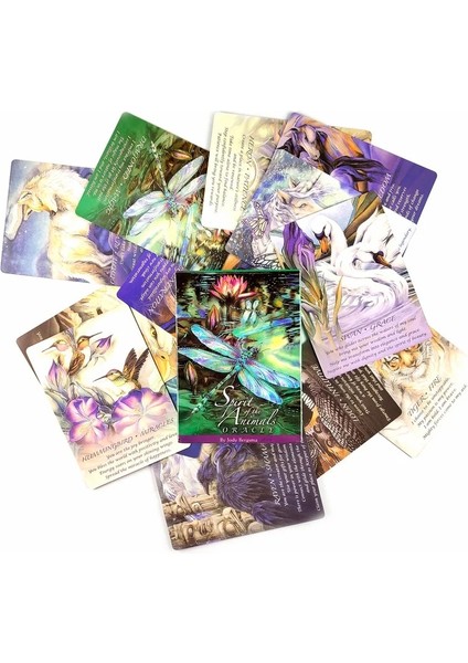 Hayvan Stilinin Ruhu Yeni Yüksek Li Gaia Oracle Tarot Kartları Fal Rehberliği Arkadaş Oyunu Için Pdf Rehberi ile Kehanet Güverte Tahta Oyunu Anlatıyor (Yurt Dışından)
