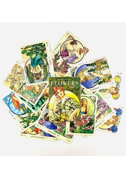 Çiçekler Kehanet Tarzı Yeni Yüksek Li Gaia Oracle Tarot Kartları Fal Rehberliği Arkadaş Oyunu Için Pdf Rehberi ile Kehanet Güverte Tahta Oyunu Anlatıyor (Yurt Dışından)