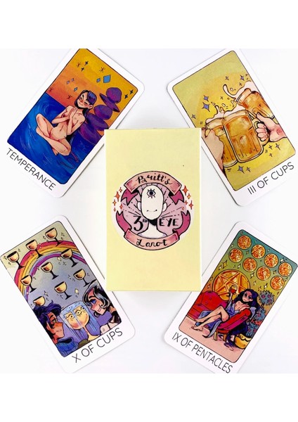 3. Göz Tarot Stili Heaven Earth Tarot Güverte Eğlence Partisi Masa Oyunu Yüksek Li Falcılık Kehanet Oracle Kartları Pdf Rehberi ile (Yurt Dışından)