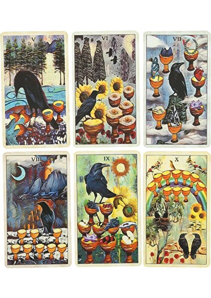 Chaoduo Shop Cinsel Büyü Tarzı Karga Tarot Masa Oyunu Oyuncaklar Oracle Rider Waite Kehanet Peygamber Kehanet Kartı Poker Hediye Tahmin Oracle (Yurt Dışından)