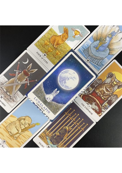 Chaoduo Shop TS81 Stili Yeni Lunalapin Tarot Güverte Hayvan Tarot Masa Oyunu Oyuncaklar Oracle Rider Kehanet Kartı Poker Hediye (Yurt Dışından)