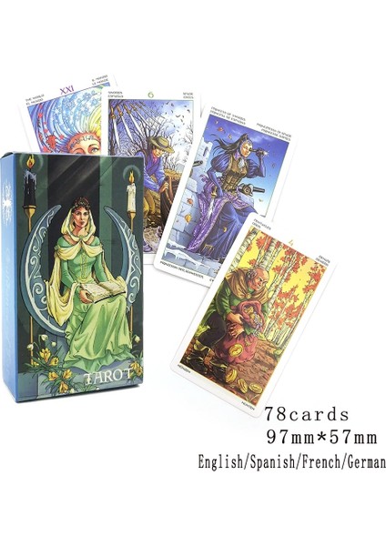 Tekerlek Yılı Stili Xııı Karanlık Tarot Güverte Kahin Kartları Tabanlı Güverte Ingilizce Versiyonu Oyun Oynama Oyuncak Kehanet Fortune Tahta Oyunu (Yurt Dışından)