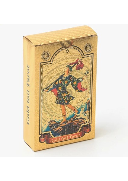 Gül Altın Tarzı Kağıt El Kitabı Lüks Altın Folyo Tarot Bronzlaştırıcı Pvc Su Geçirmez Aşınmaya Dayanıklı Masa Oyunu Kartı Kehanet Oracle Kart Dili (Yurt Dışından) fırsatları