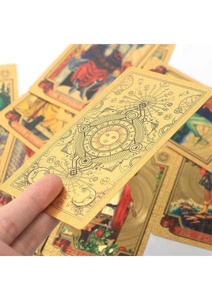 Gül Altın Tarzı Kağıt El Kitabı Lüks Altın Folyo Tarot Bronzlaştırıcı Pvc Su Geçirmez Aşınmaya Dayanıklı Masa Oyunu Kartı Kehanet Oracle Kart Dili (Yurt Dışından) indirimleri
