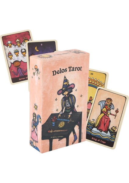 Chaoduo Shop Yılın Tekerleği Stili Delonew Tarot Kehanet Kartı Masa Oyunu Oyuncak Tahmin Astroloji Renkli Baskı Sunak Bezi Kurt Adam Sihirli (Yurt Dışından)