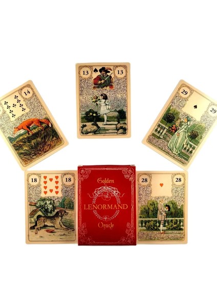 Altın Lenormand Stili Yeni Varış Yüksek Li Altın Lenormand Oracle Tarot Kartları Fal Rehberliği Kehanet Tarot Güverte Tahta Oyunu Anlatıyor (Yurt Dışından) fiyatları