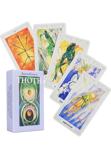Romans Melek Tarzı Masa Oyunları Thoth Büyücülüğünün Tarot Kartları Yetişkinler ve Çocuklar Için Kehanet Malzemeleri Oyun Kartı (Yurt Dışından)