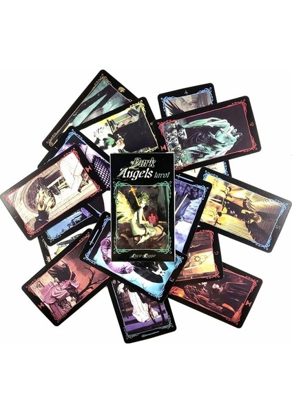 Dark Black Angels Tarzı Yeni Varış Yüksek Li Altın Lenormand Oracle Tarot Kartları Fal Rehberliği Kehanet Tarot Güverte Tahta Oyunu Anlatıyor (Yurt Dışından)
