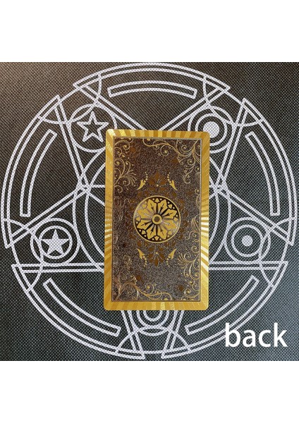 Altın Tarzı Kağıt El Kitabı Lüks Altın Folyo Tarot Bronzlaştırıcı Pvc Su Geçirmez Aşınmaya Dayanıklı Masa Oyunu Kartı Kehanet Oracle Kart Dili (Yurt Dışından)