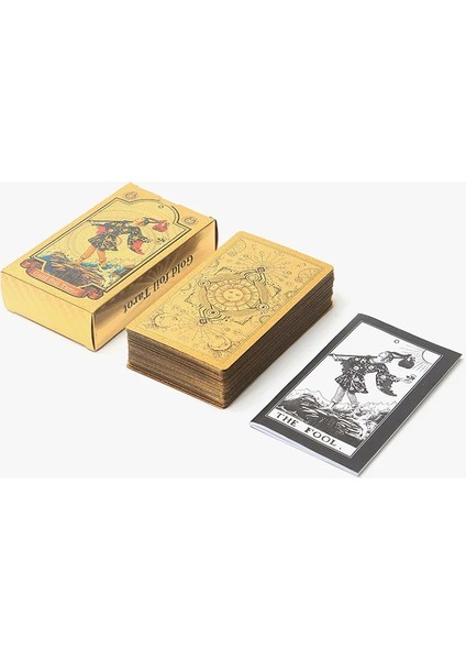 Altın Tarzı Kağıt El Kitabı Lüks Altın Folyo Tarot Bronzlaştırıcı Pvc Su Geçirmez Aşınmaya Dayanıklı Masa Oyunu Kartı Kehanet Oracle Kart Dili (Yurt Dışından) fiyatları