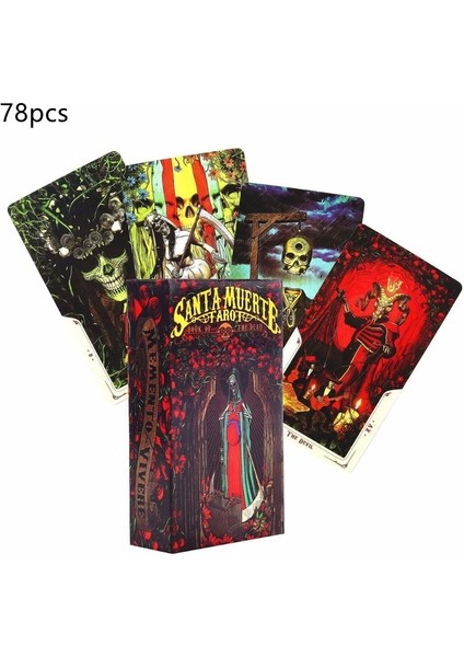 Chaoduo Shop Santa Muerte Tarzı Ay Kraliçesi Oracle Kartı Tam Ingiliz Parti Masa Oyunu 44 Kart Deste Tarot Astroloji Kehanet Kader Kartları (Yurt Dışından)