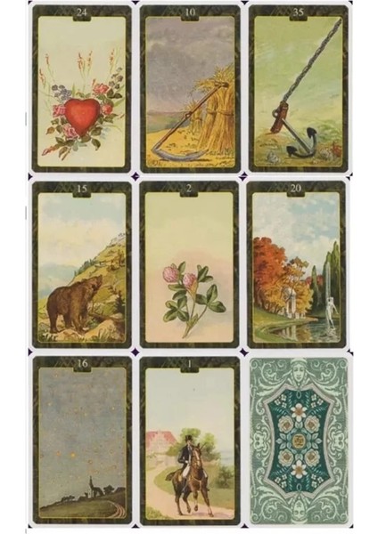 2022 Yeni Lenormand Oracle Cards Ingilizce Versiyonu Tarots 44-Card Deck Kehanet Masa Oyunu (Yurt Dışından)