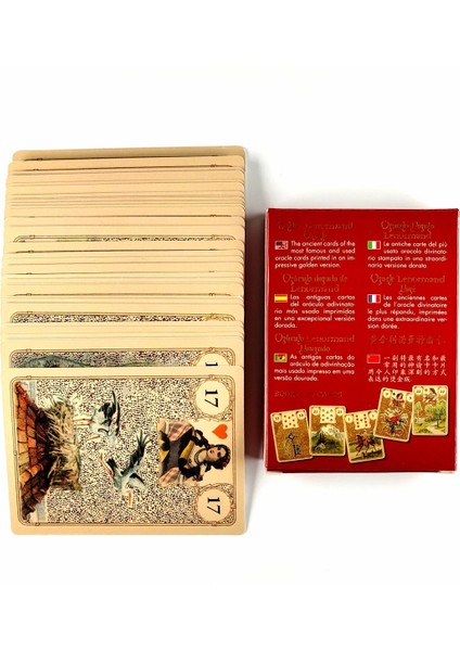 Chaoduo Shop Deri Kart Sahibi Tarzı Yeni Varış Yüksek Li Altın Lenormand Oracle Tarot Kartları Fal Rehberliği Kehanet Tarot Güverte Tahta Oyunu Anlatıyor (Yurt Dışından)