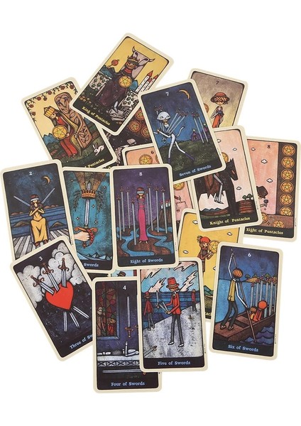 Beyaz Numen Kutsal Stili Delonew Tarot Kehanet Kartı Masa Oyunu Oyuncak Tahmin Astroloji Renkli Baskı Sunak Bezi Kurt Adam Sihirli (Yurt Dışından) fırsatları