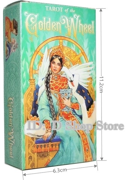 B77-ALTIN Tekerlek Stili En Son Ingilizce Baskı Gizemli Tarot Tarot Kartları Güverte Aile Partisi Kartları Oyunu (Ücretsiz Pazen Çantası) (Yurt Dışından)