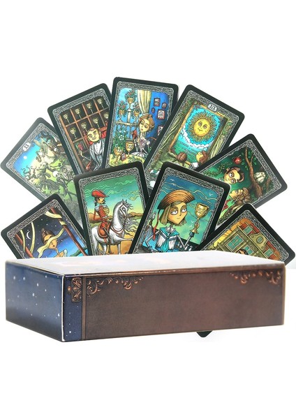 Karanlık Konak Tarot Stili Yeni Varış Yüksek Li Altın Lenormand Oracle Tarot Kartları Fal Rehberliği Kehanet Tarot Güverte Tahta Oyunu Anlatıyor (Yurt Dışından)