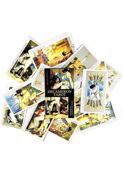 Decameron Tarot Stili 2021 Yeni Yüksek Li Thoth Tarot Kartları Fal Rehberliği Kehanet Güverte Tahta Oyunu Arkadaşlar Için Pdf Rehberi ile Oyun (Yurt Dışından)