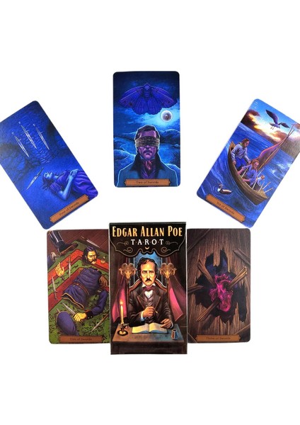 Masa Örtüsü Tarzı Son Yüksek Li Edgar Allan Poe Tarot Kartları Fal Rehberliği Pdf Rehberi ile Kehanet Güverte Tahta Oyunu Anlatıyor (Yurt Dışından)