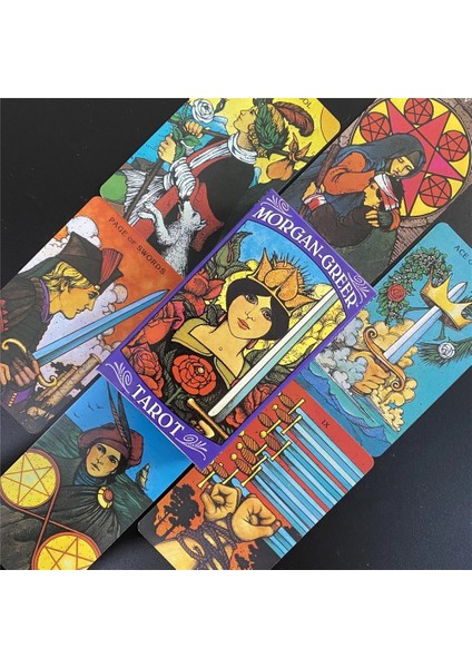 TS35 Tarzı Morgan Greer Tarot Güverte Ingilizce Kartları Bill F Greer Rider Dayalı Tarot Güverte Oyunu Oyuncak Kehanet Pdf Rehberi ile (Yurt Dışından) fiyatları