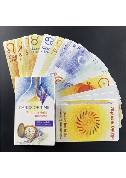 78 Adet TT195 Tarzı Zaman Kartları Oracle Doğru Anı Bulma Tarot Kartları Kağıt Kitapçık Talimatları Parti Için Ispanyolca Ingilizce Tahta Destesi (Yurt Dışından)