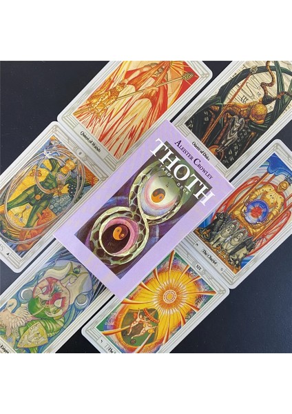 TT39 Tarzı Thoth Tarot Güverte Boş Zaman Partisi Masa Oyunu Rehber Kitaplı Yüksek Li Falcılık Kehanet Oracle Kartları (Yurt Dışından)