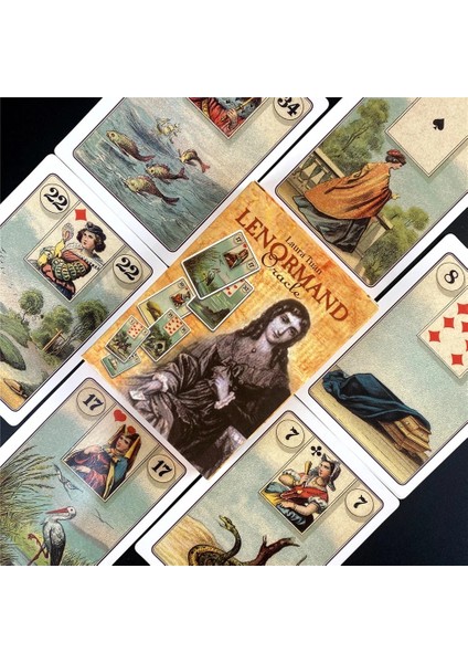 TS105 Stili Altın Lenormand Oracle Kartları Eğlence Partisi Masa Oyunu Yüksek Li Falcılık Kehanet Tarot Güverte Rehberi ile (Yurt Dışından) indirimleri