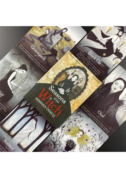 TT40 Tarzı Kader Kehanet Tahta Oyunu Tarot ve Çeşitli Tarot Seçenekleri Için Cadı Samhain Oracle Güverte Kartı Mevsimleri (Yurt Dışından) modelleri