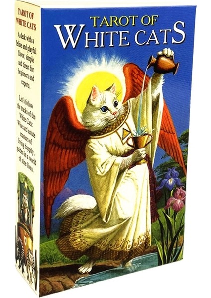 44 Adet TS61 Tarzı Beyaz Kedilerin Yeni Tarot'u Oracle Oyun Kartları Parti Için Masa Güverte Oyunları (Yurt Dışından) modelleri