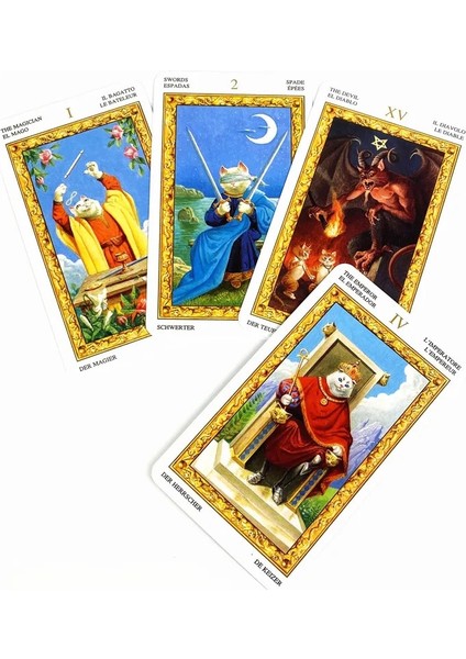 44 Adet TS61 Tarzı Beyaz Kedilerin Yeni Tarot'u Oracle Oyun Kartları Parti Için Masa Güverte Oyunları (Yurt Dışından) indirimleri