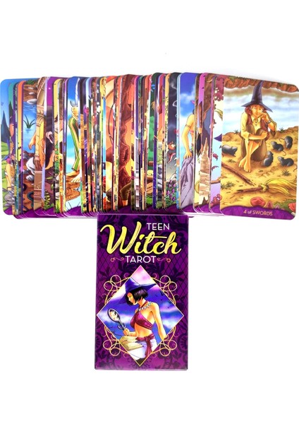 44 Adet TX212 Tarzı 2021 Yeni Genç Cadı Tarot Kartları ve Pdf Rehberlik Kehanet Güverte Eğlence Partileri Masa Oyunu Desteği (Yurt Dışından)