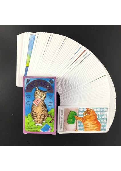 Glided Reverie Stili Kedi Tarot Masa Oyunu Oyuncaklar Oracle Rider Waite Kehanet Peygamber Kehanet Kartı Poker Hediye Tahmin Oracle (Yurt Dışından)