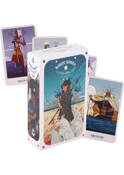 Romantik Melek Tarzı Beyaz Numen Kutsal 2021NEW Tarot Kehanet Kartı Masa Oyunu Oyuncak Tahmin Astroloji Renkli Baskı Sunak Bezi Kurtadam Sihirli (Yurt Dışından) modelleri