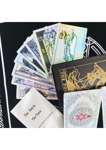 Renkli Stil Hediye Kutusu Lüks Set Altın Folyo Tarot Kartı Sıcak Damgalama Pvc Su Geçirmez Aşınmaya Dayanıklı Masa Oyunu Solitaire Kehanet Satranç (Yurt Dışından)