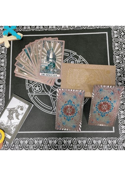 Renkli Stil Hediye Kutusu Lüks Set Altın Folyo Tarot Kartı Sıcak Damgalama Pvc Su Geçirmez Aşınmaya Dayanıklı Masa Oyunu Solitaire Kehanet Satranç (Yurt Dışından) fiyatları