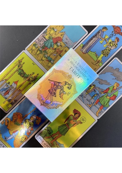 TS104 Stili Son Yüksek Li Ae Binici Holografik Tarot Kartları Fal Rehberliği, Pdf Rehberi ile Kehanet Güverte Masa Oyunu Anlatıyor (Yurt Dışından) indirimleri