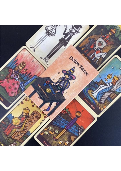 TS152 Tarzı Yüksek Li Delos Tarot Tahta Oyun Kartları Oracle Parti Kehanet Poker Hediye Dama Tahtası Pdf Rehberi ile Tam Ingilizce Güverte (Yurt Dışından) modelleri