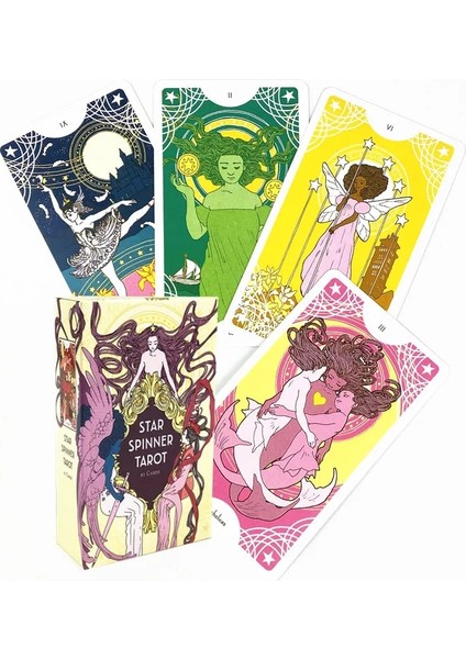 44 Adet TS61 Tarzı Star Er Tarot Ingilizce Versiyonu Tablo Güverte Tarot Oracle Card Eğlenceli Kehanet Oynamak Kader Masa Oyunları Pdf Guidebook (Yurt Dışından)